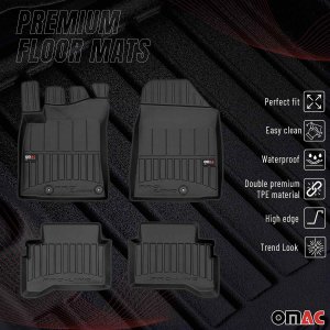 Hyundai Ioniq Floor Mat - Omac - Premium TPE - Black - '17-'22 Hyundai Ioniq Floor Mat - Omac - Premium TPE - Black - '17-'22